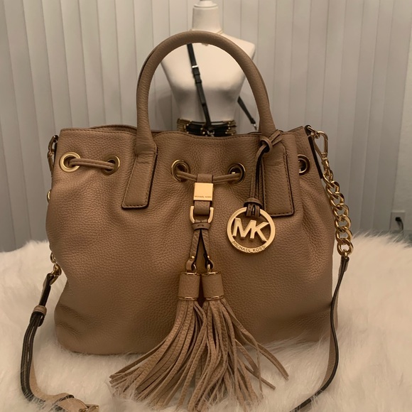 Michael Kors Handbags - Michael Kors Medium Drawstring Tassels Chain Pink Ballet/Gold Hardware leather